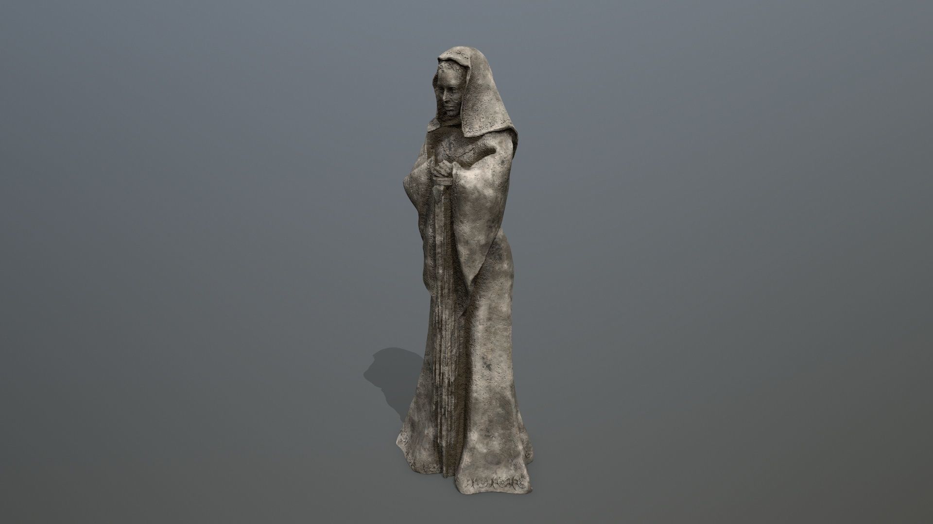 statue Low-poly 3D model_1