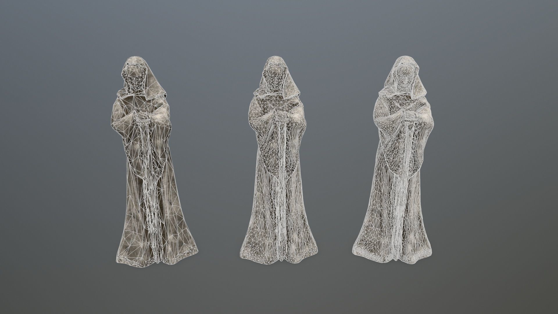 statue Low-poly 3D model_10