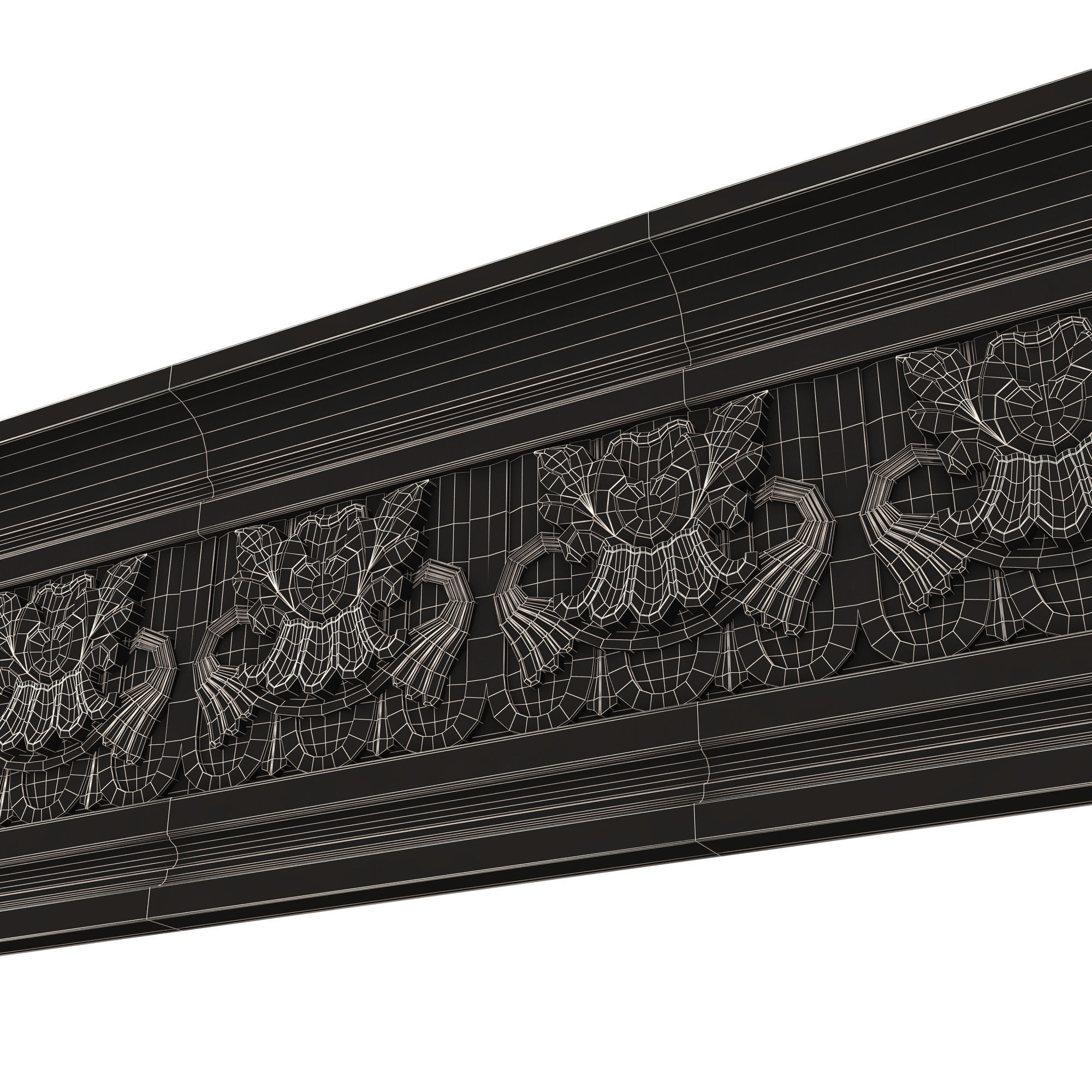 Cornice Decoration Molding 016 Low-poly 3D model_16