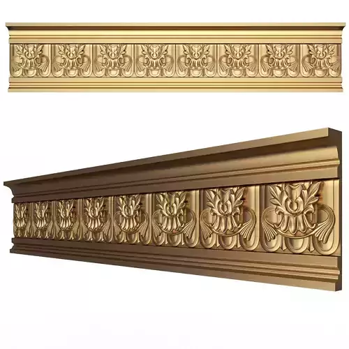Cornice Decoration Molding 016 Low-poly 3D model