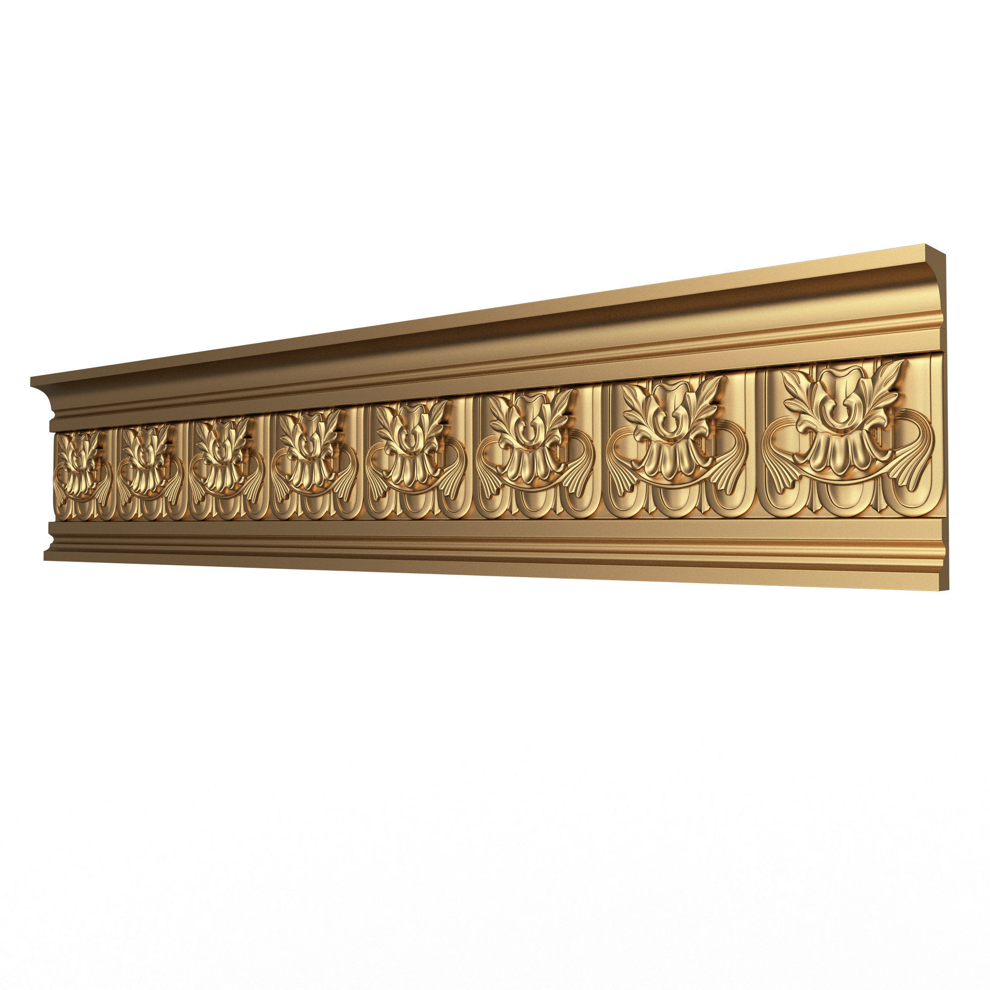 Cornice Decoration Molding 016 Low-poly 3D model_3