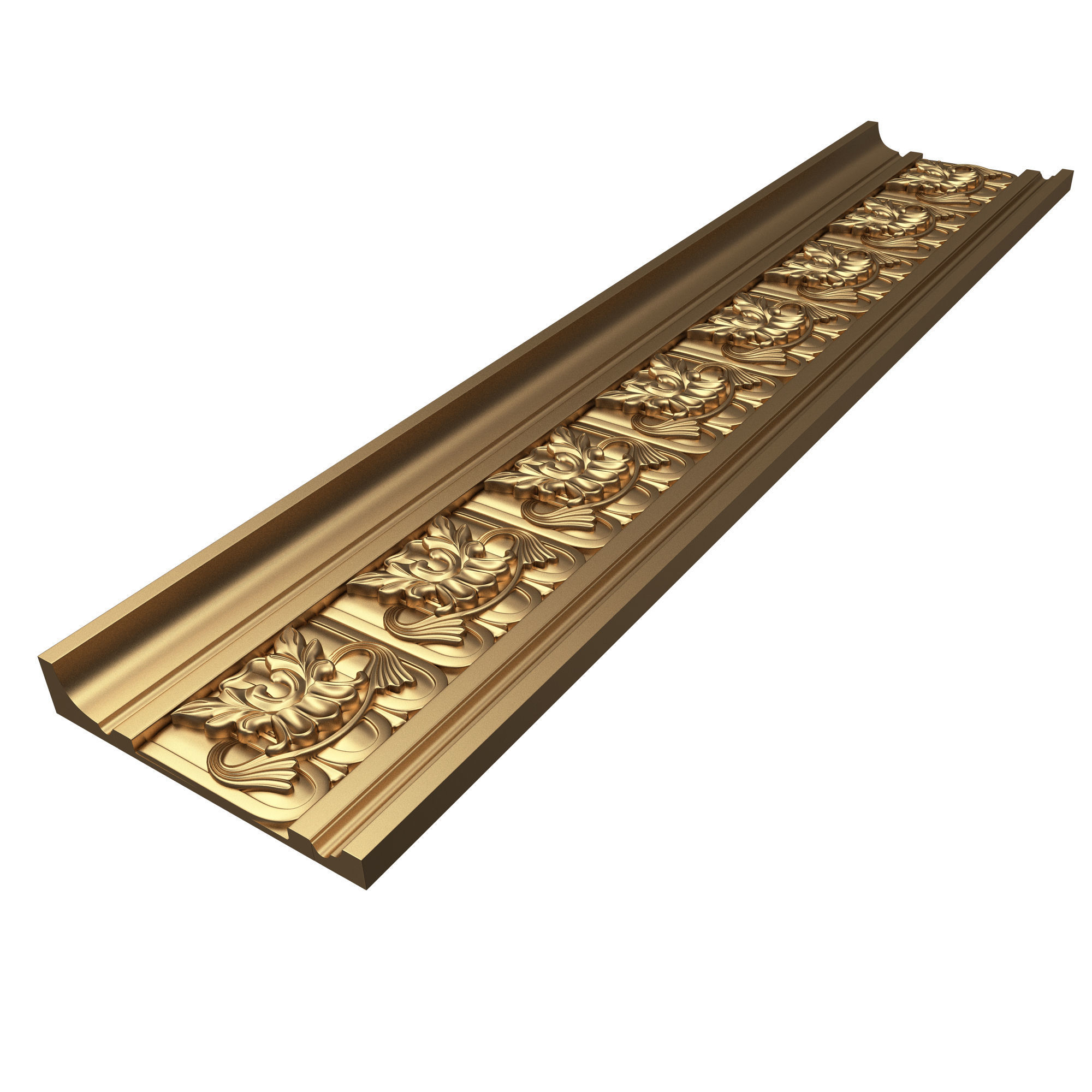 Cornice Decoration Molding 016 Low-poly 3D model_5