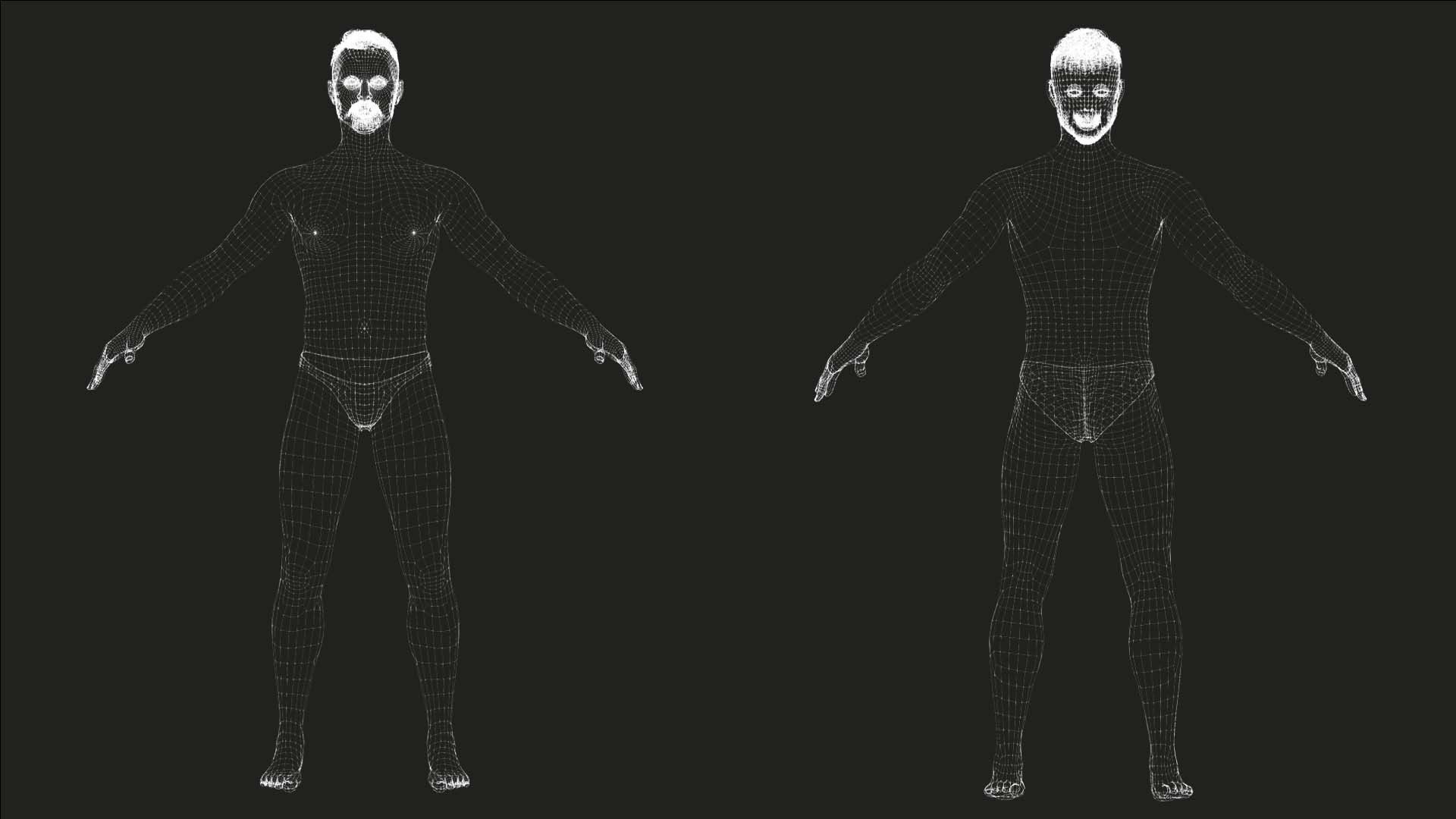 Kiven - Realistic Man Base Mesh 4K x4 Low-poly 3D model_13