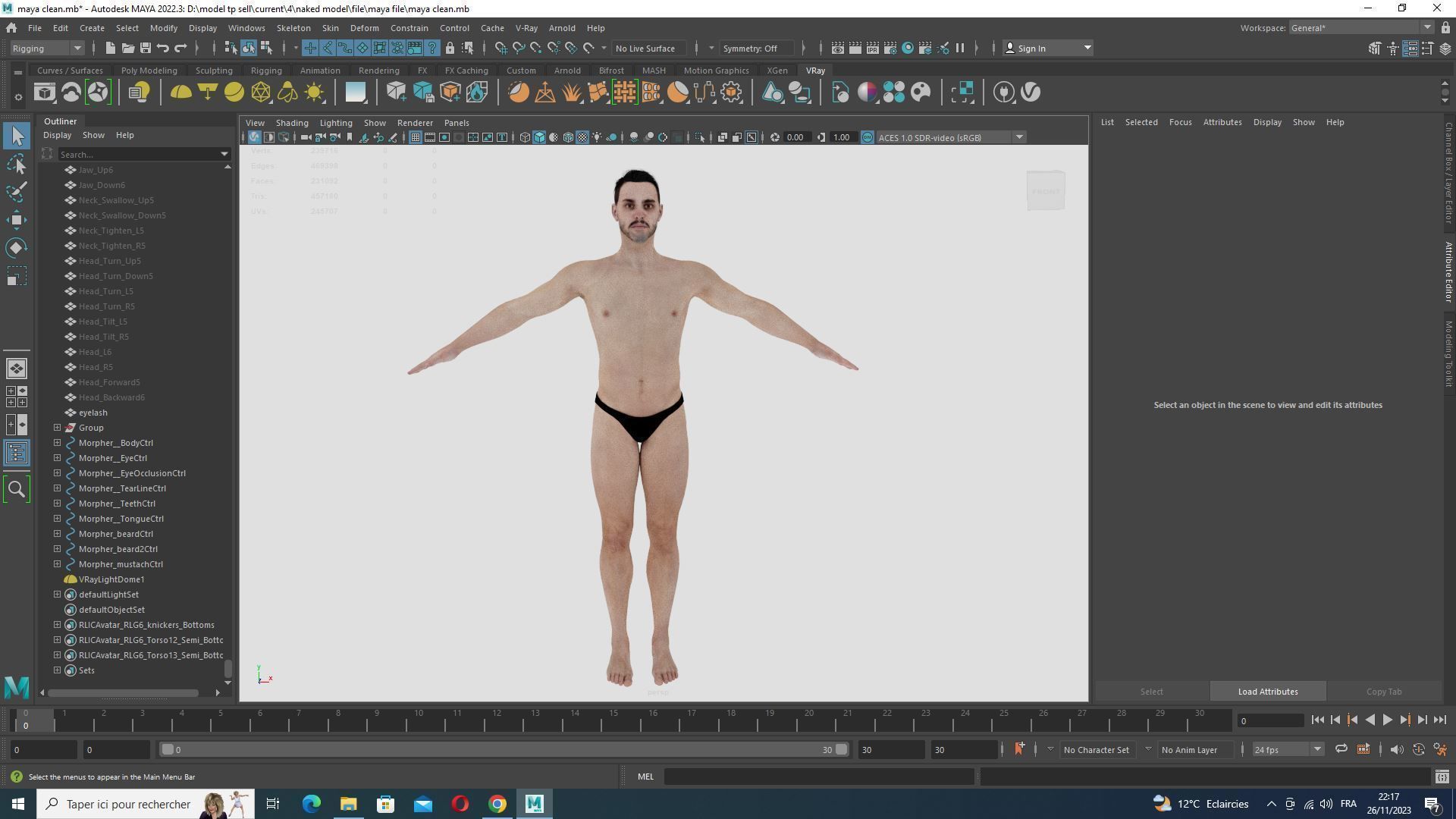 Kiven - Realistic Man Base Mesh 4K x4 Low-poly 3D model_21