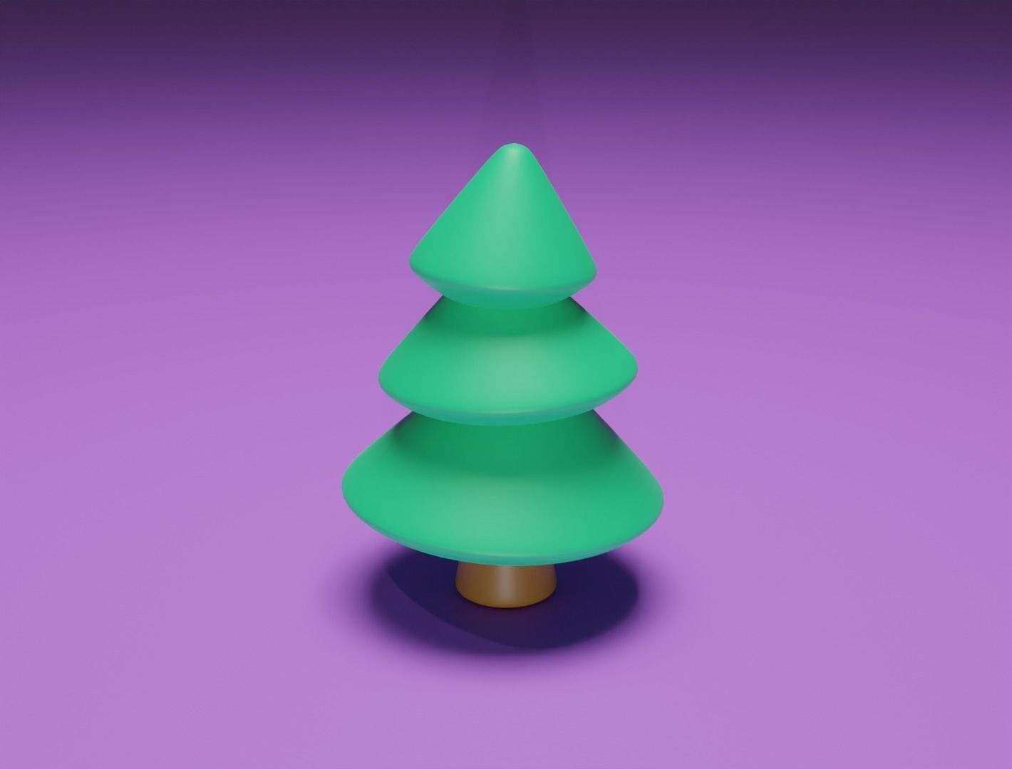 Christmas tree for cake 3D model 3D print 3D print model_5
