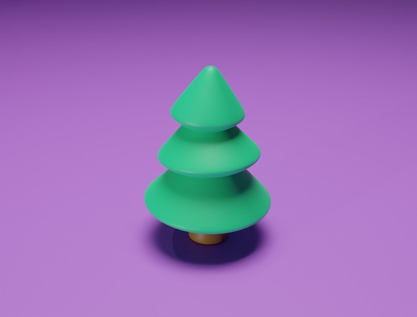Christmas tree for cake 3D model 3D print 3D print model_6