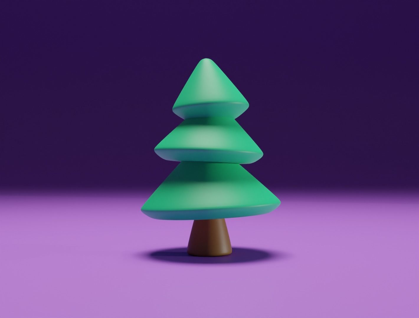 Christmas tree for cake 3D model 3D print 3D print model_1