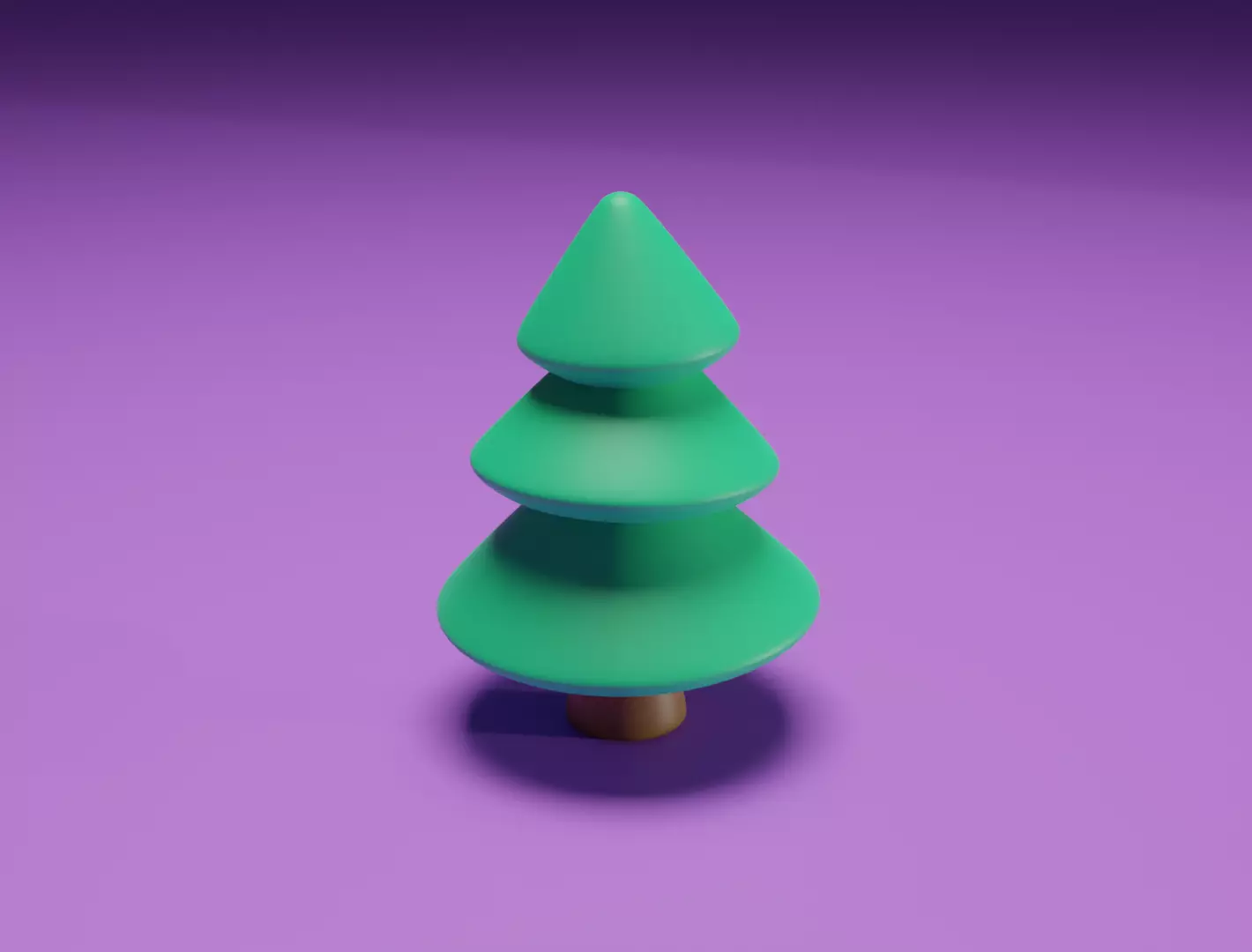 Christmas tree for cake 3D model 3D print 3D print model_0