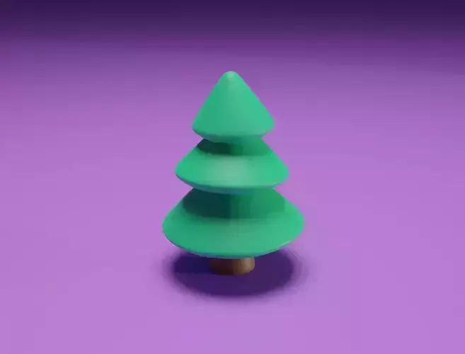 Christmas tree for cake 3D model 3D print 3D print model