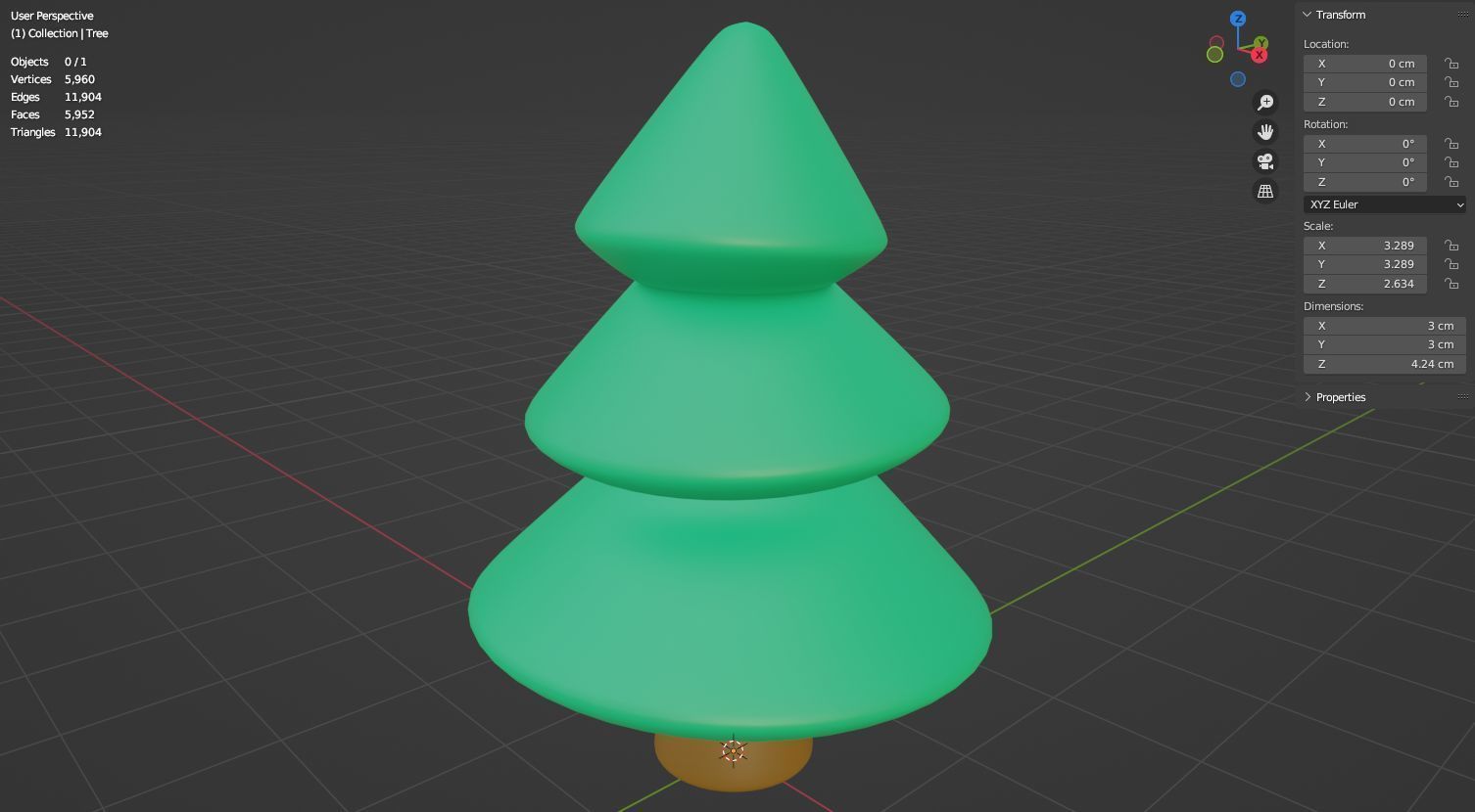 Christmas tree for cake 3D model 3D print 3D print model_16
