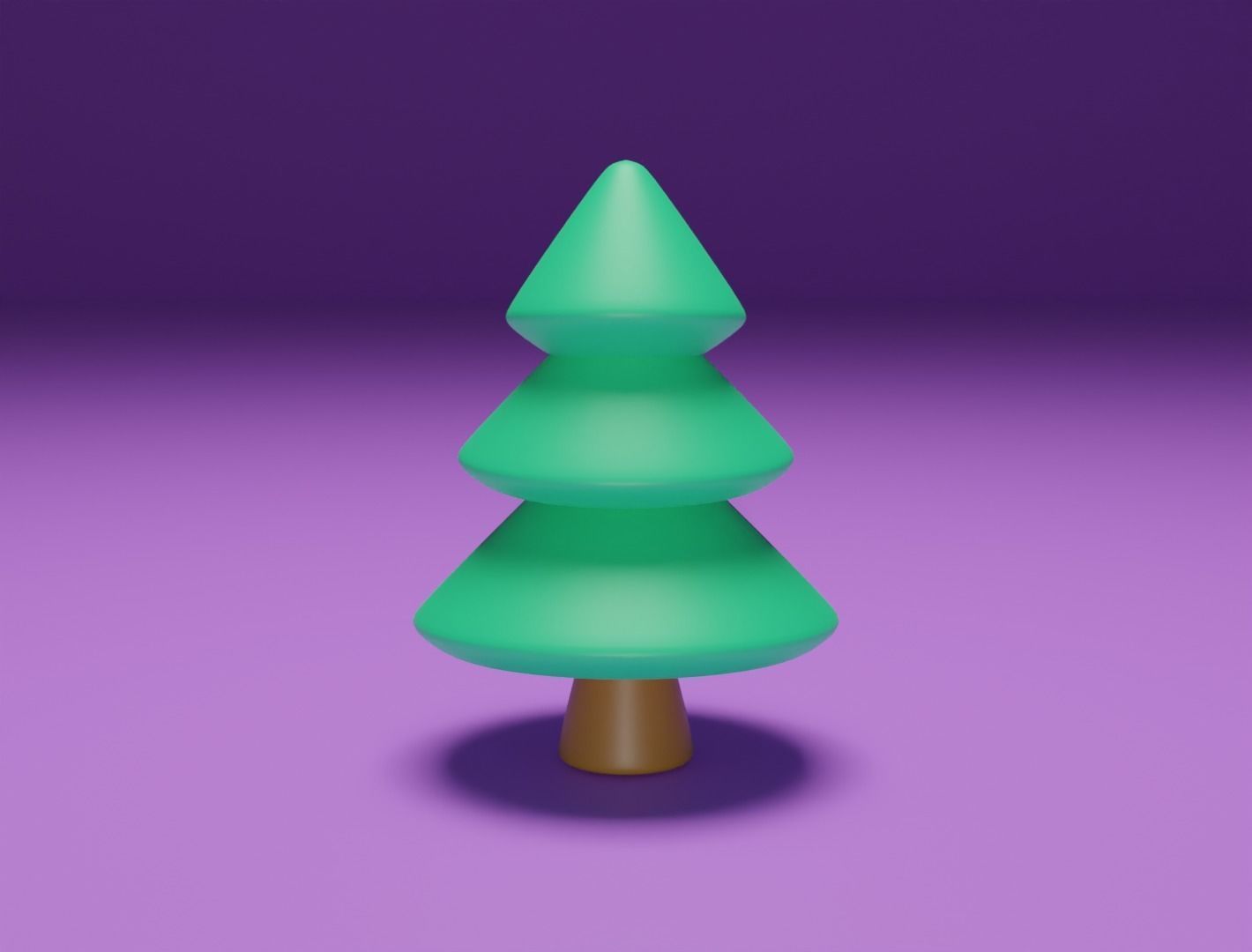 Christmas tree for cake 3D model 3D print 3D print model_3