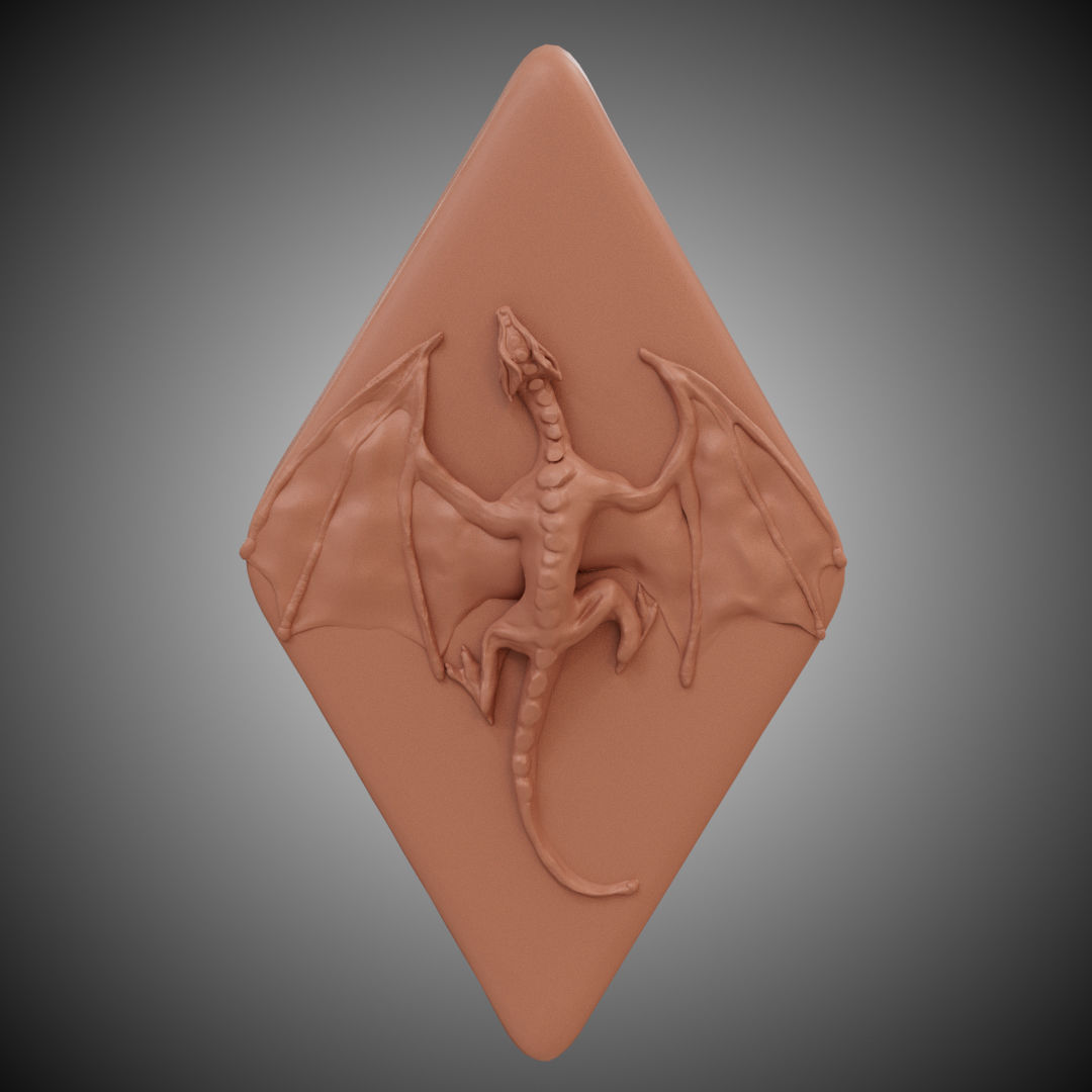The dragon model for creating mold 3D print model_18