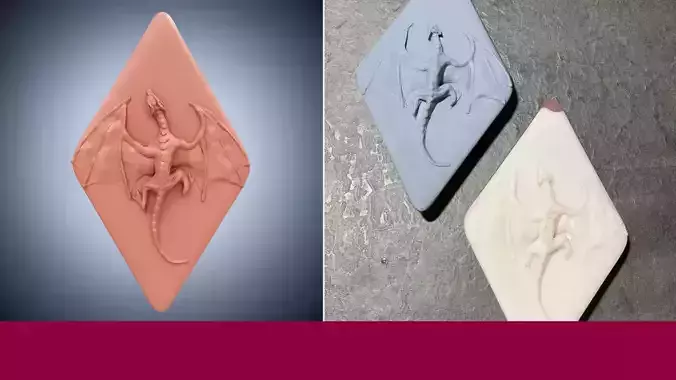 The dragon model for creating mold 3D print model