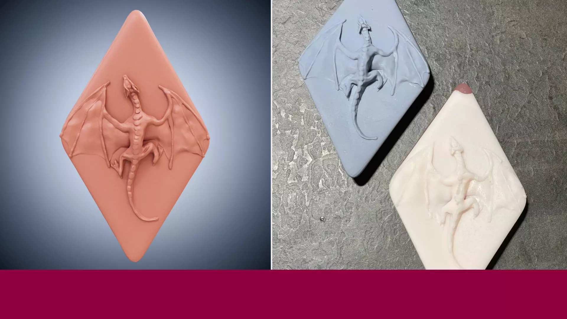 The dragon model for creating mold 3D print model_0