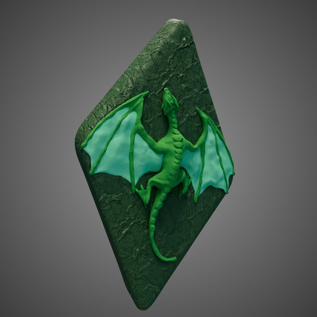 The dragon model for creating mold 3D print model_16