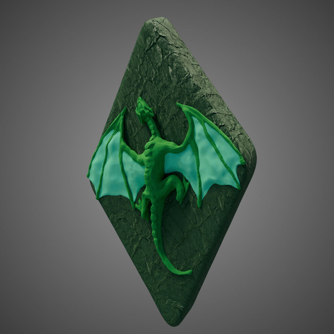 The dragon model for creating mold 3D print model_6