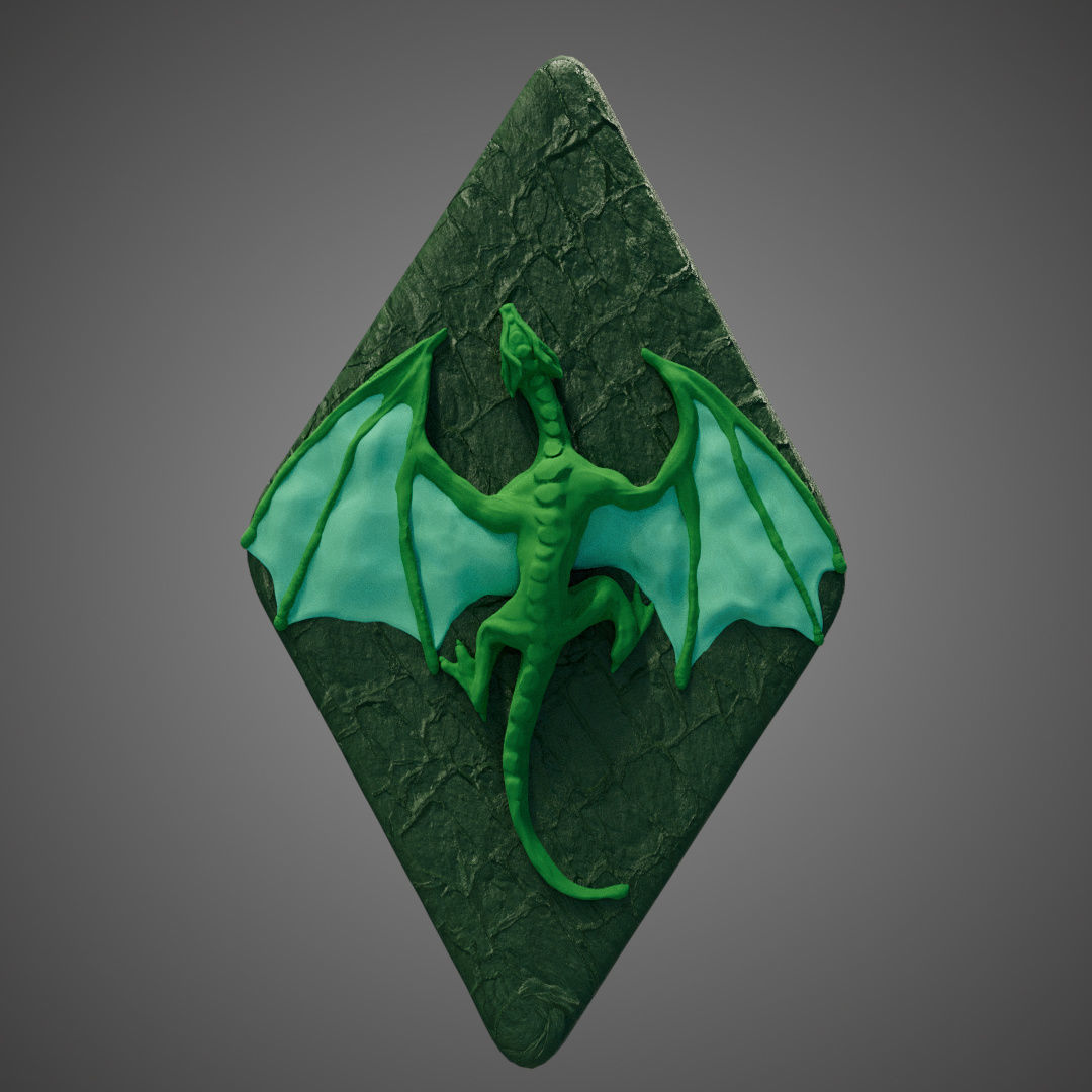 The dragon model for creating mold 3D print model_5
