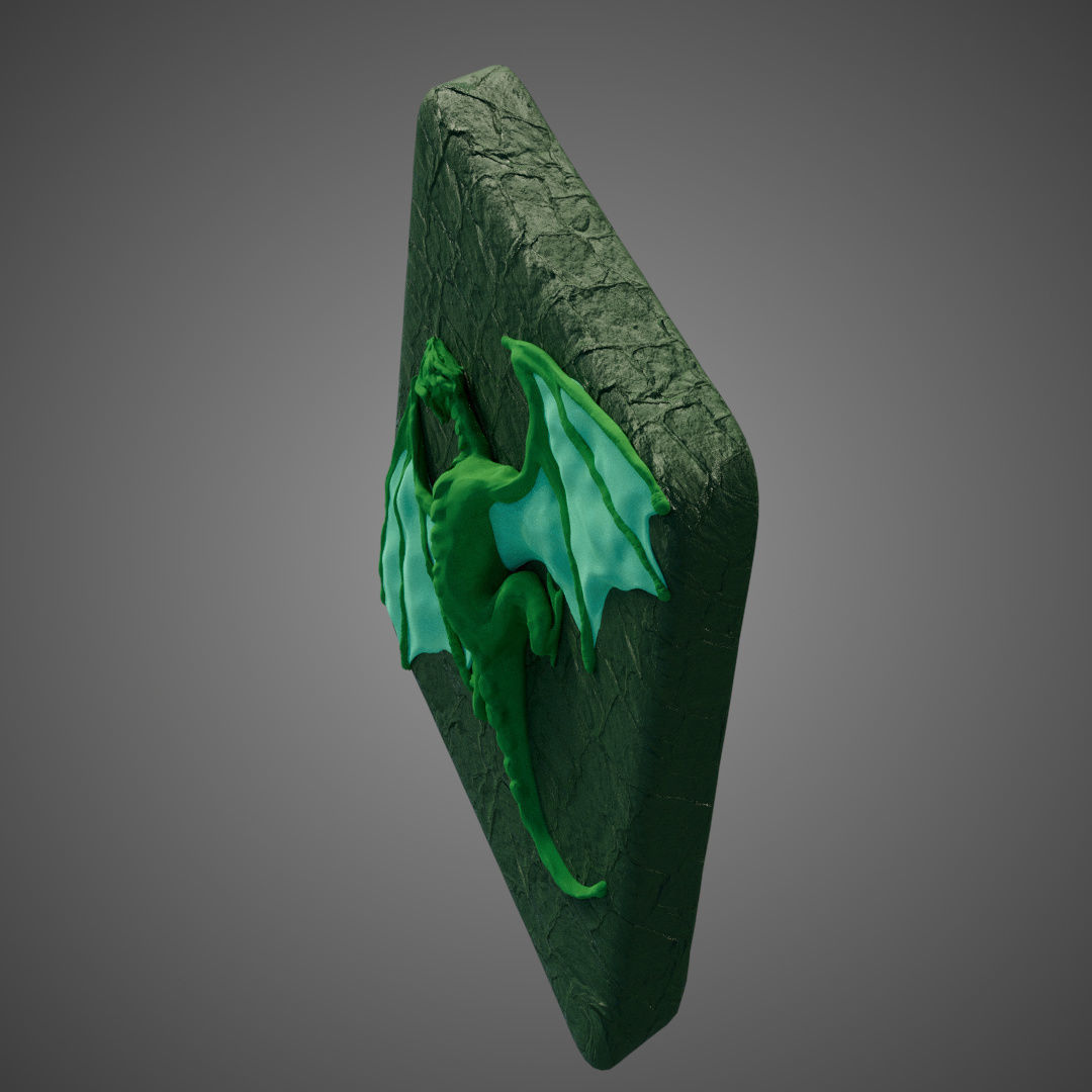 The dragon model for creating mold 3D print model_7