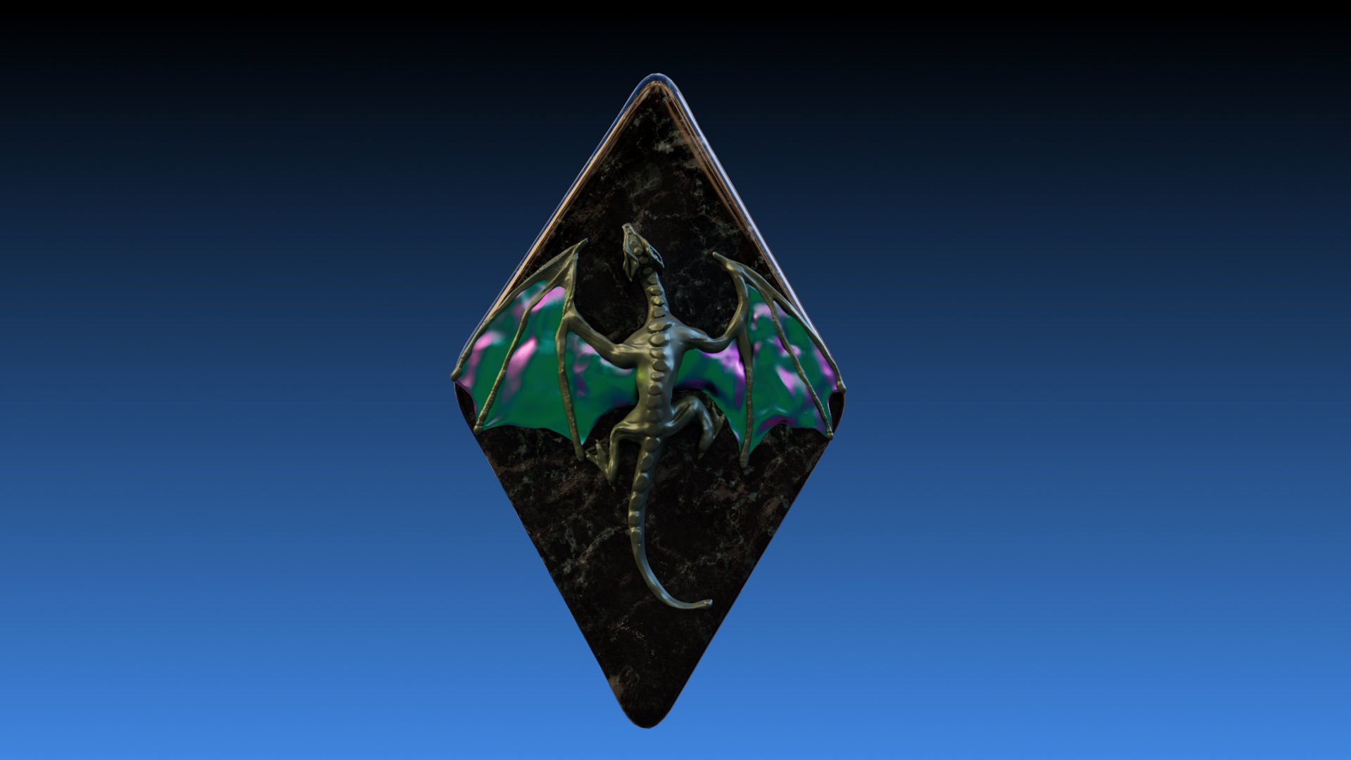 The dragon model for creating mold 3D print model_4