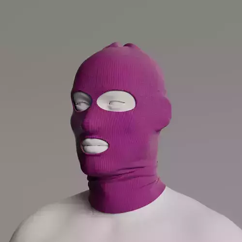 Balaclava mask - Marvelous Designer 3D model