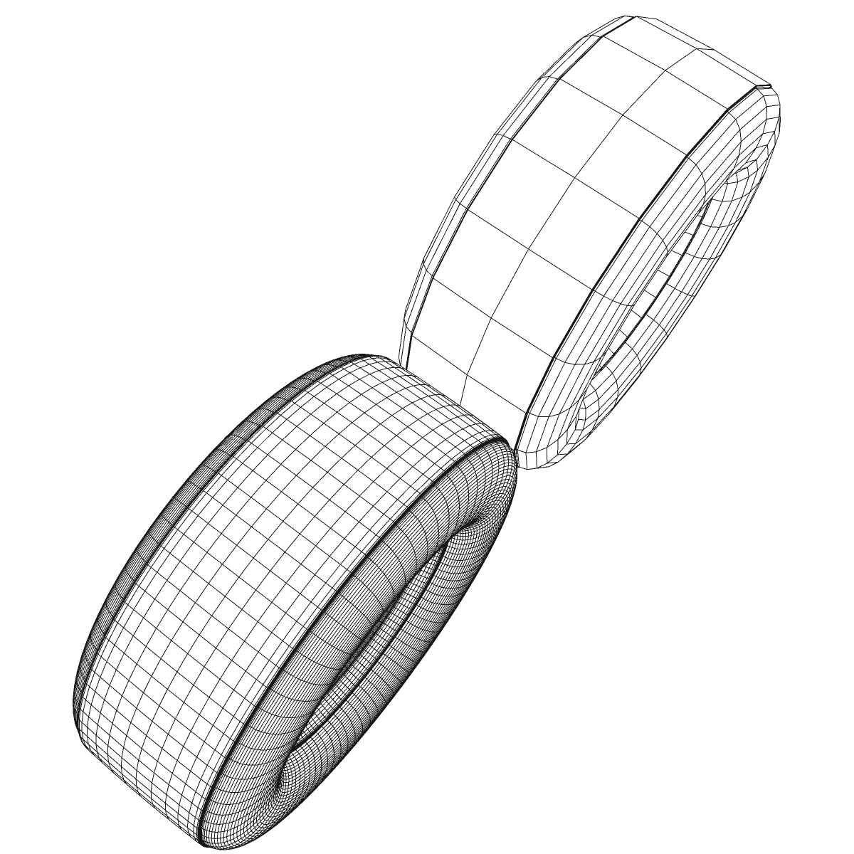 F1 tyre medium front 3D model_12