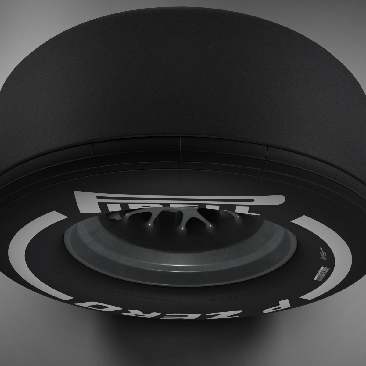 F1 tyre medium front 3D model_2