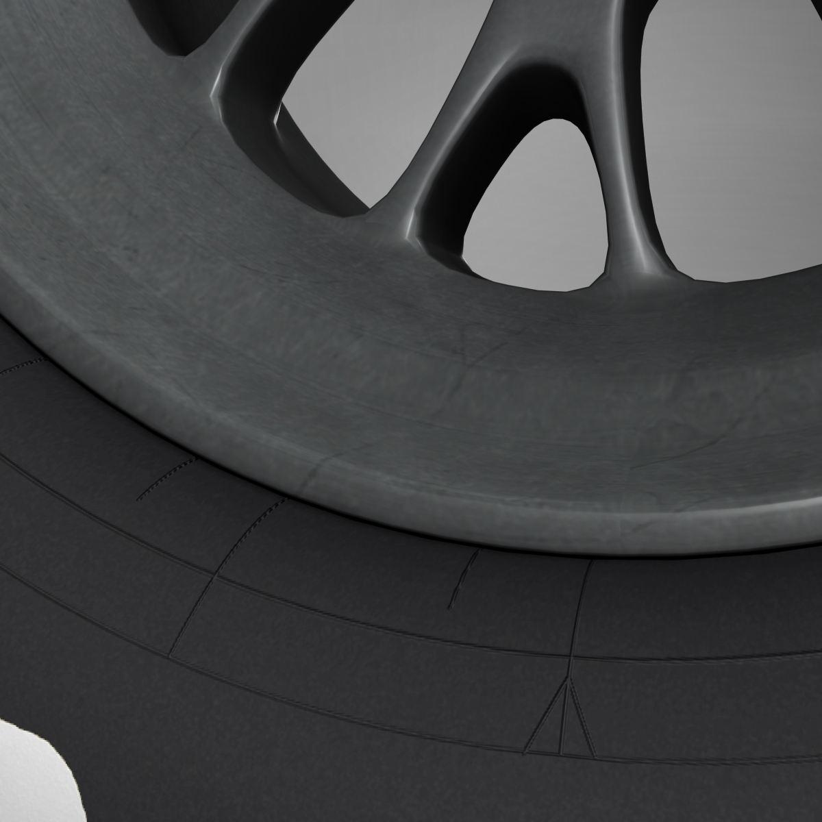 F1 tyre medium front 3D model_4