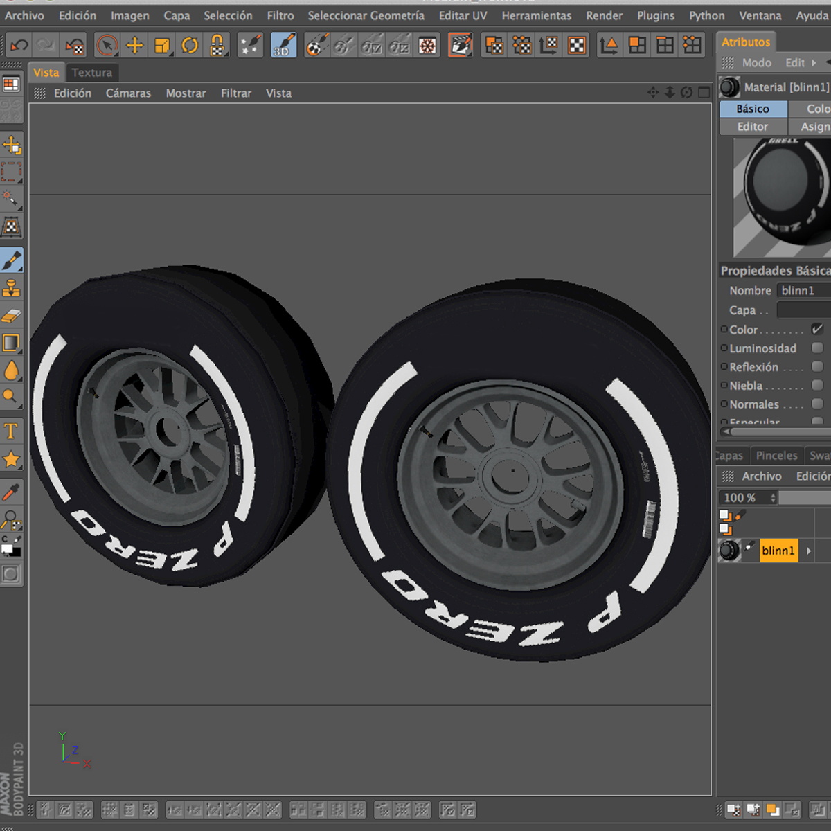 F1 tyre medium front 3D model_8