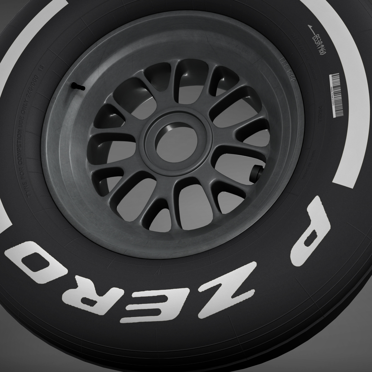 F1 tyre medium front 3D model_6