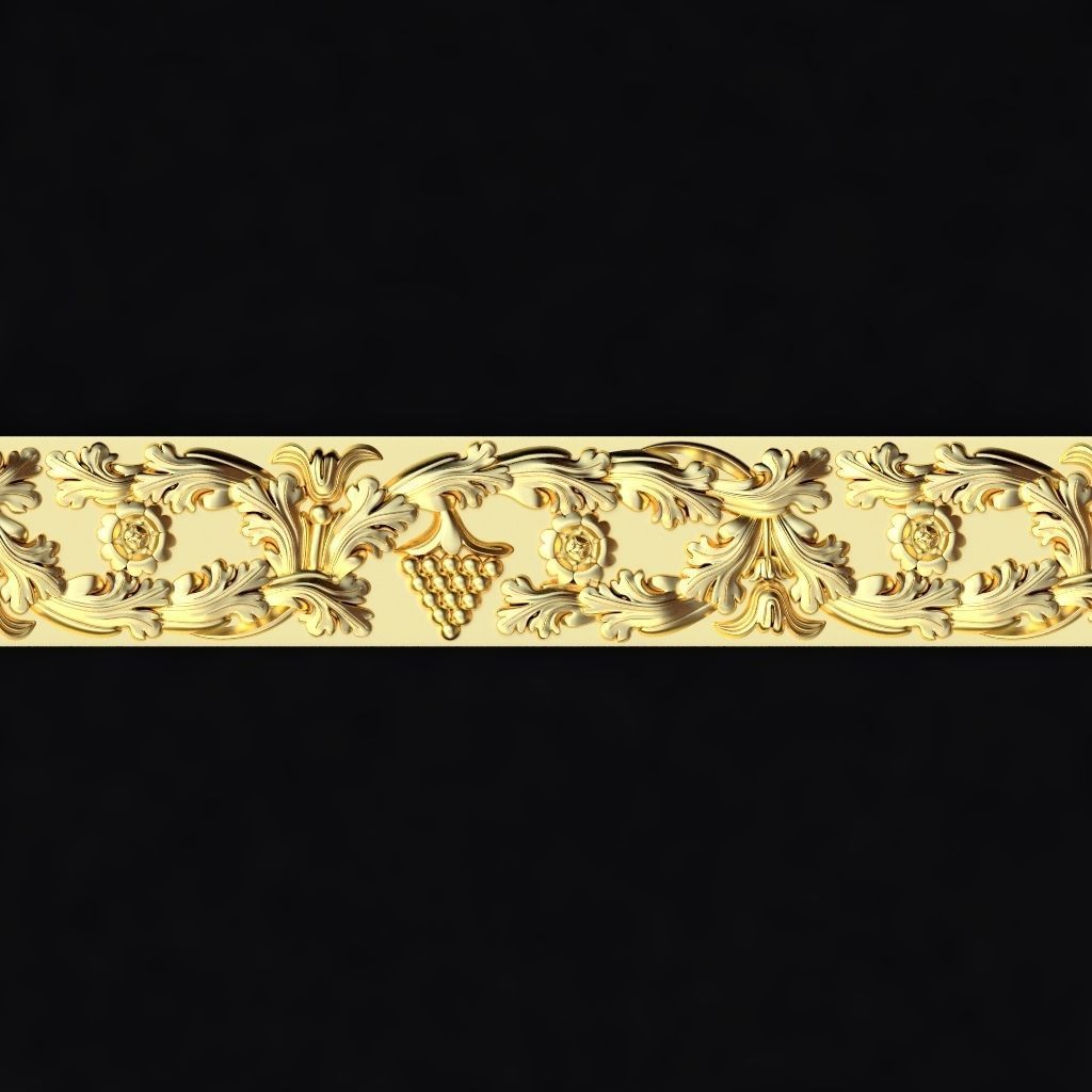 Central decor ornament for furniture 3D model_1