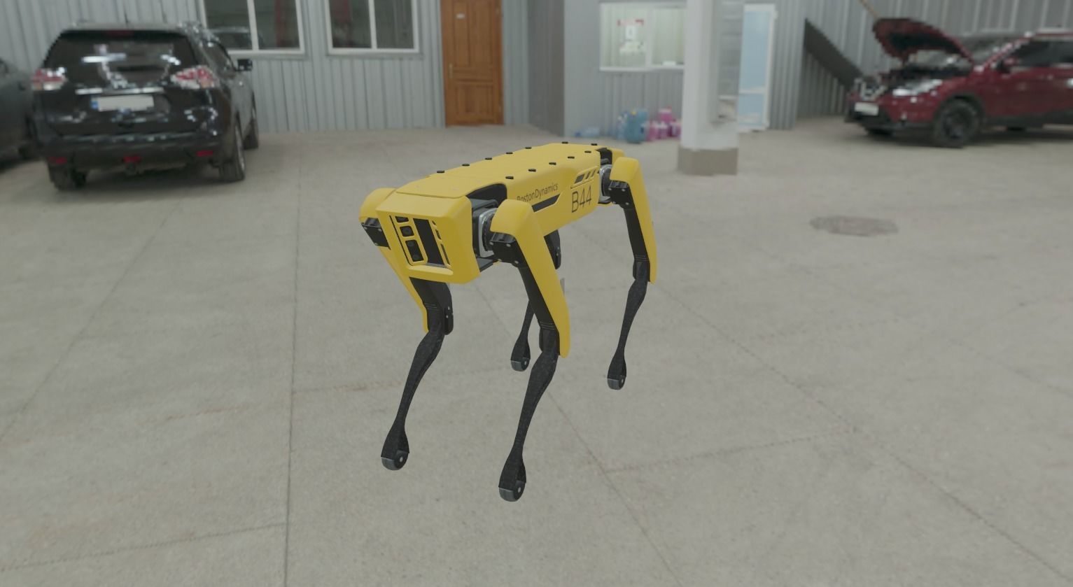 Rig Low-poly Boston Dynamics Spot Yellow 3D model Low-poly 3D model_6
