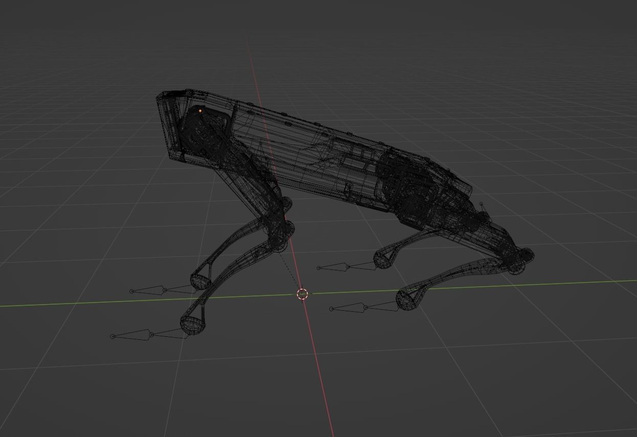 Rig Low-poly Boston Dynamics Spot Yellow 3D model Low-poly 3D model_11