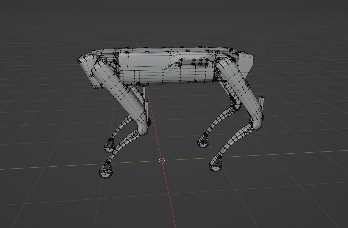 Rig Low-poly Boston Dynamics Spot Yellow 3D model Low-poly 3D model_13