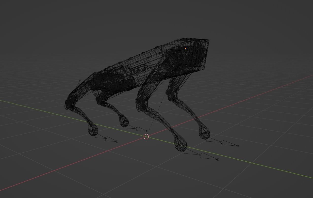 Rig Low-poly Boston Dynamics Spot Yellow 3D model Low-poly 3D model_12