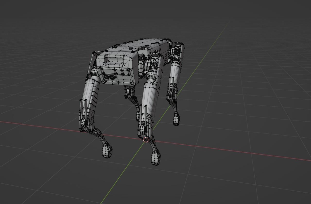 Rig Low-poly Boston Dynamics Spot Yellow 3D model Low-poly 3D model_14