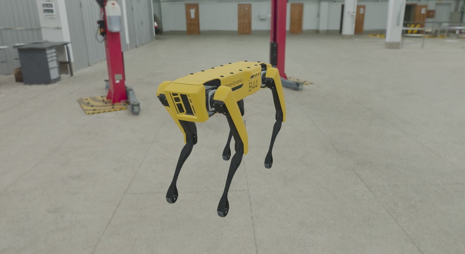 Rig Low-poly Boston Dynamics Spot Yellow 3D model Low-poly 3D model_8