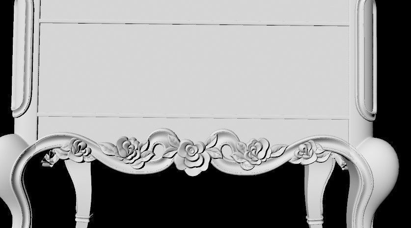 bedside table in the bedroom 3D model_3