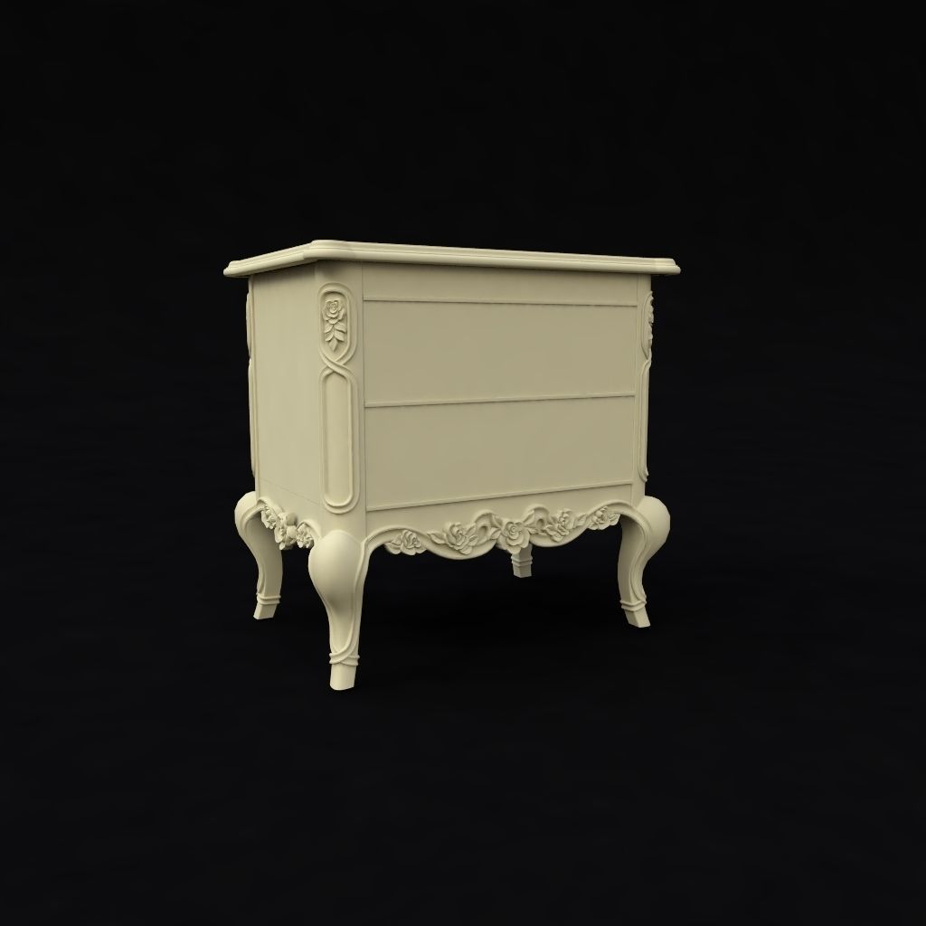 bedside table in the bedroom 3D model_6