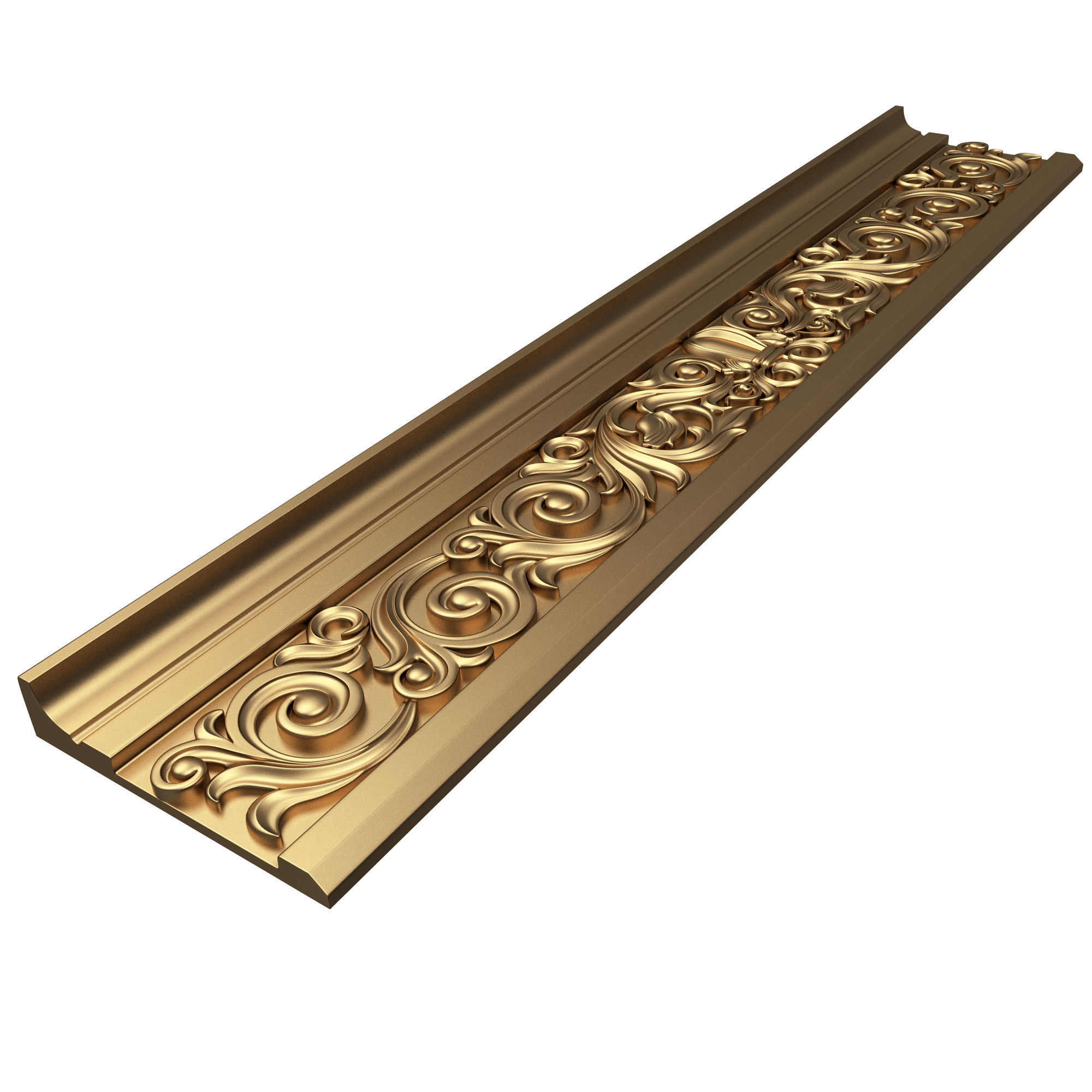 Collection of Cornice Decoration Moldings Low-poly 3D model_3