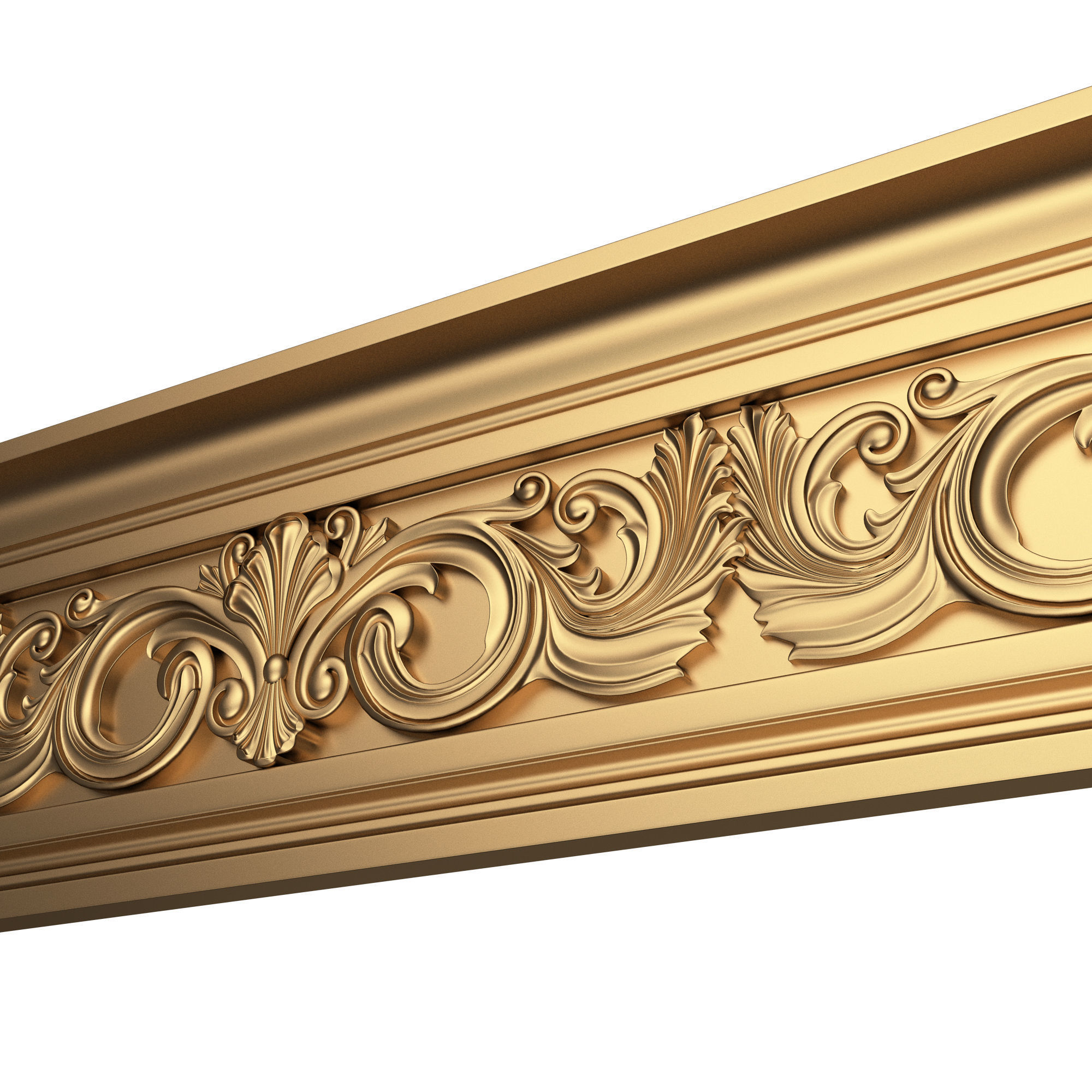 Collection of Cornice Decoration Moldings Low-poly 3D model_33