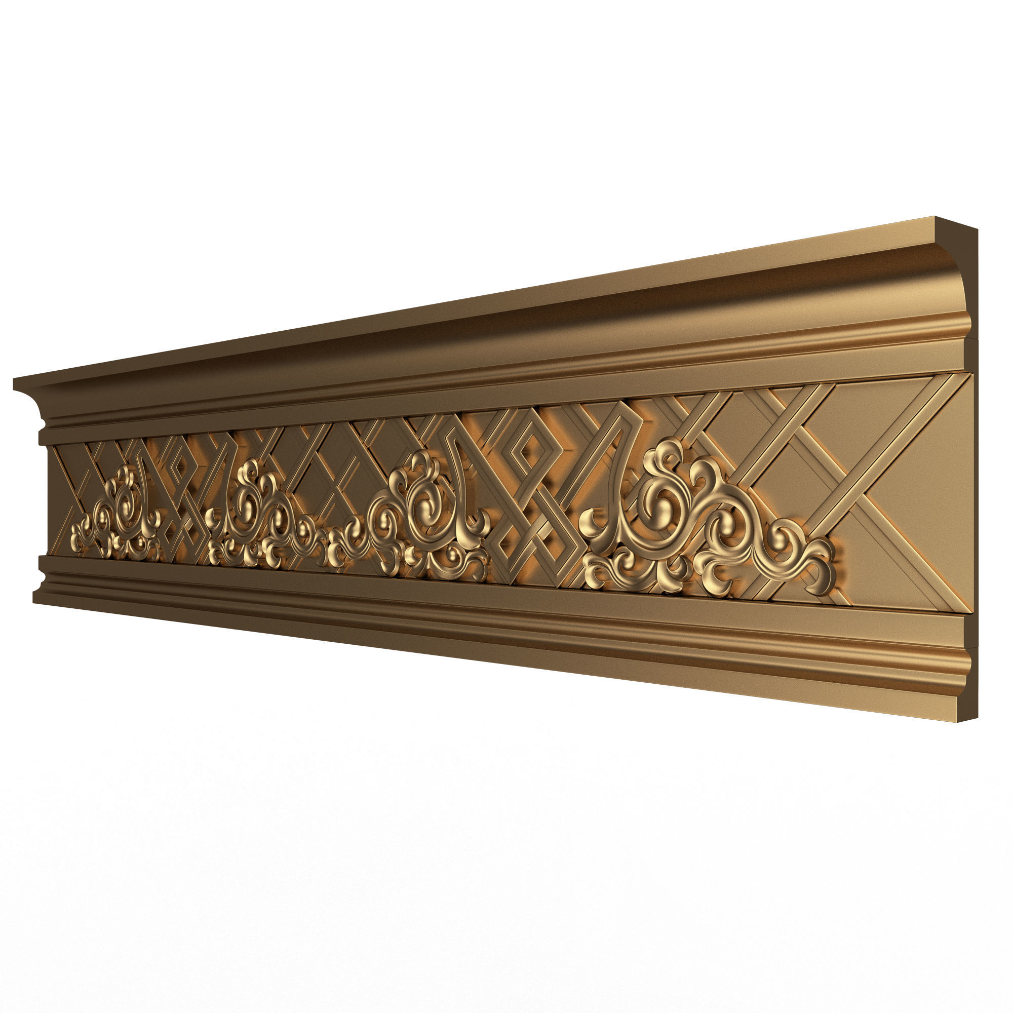 Collection of Cornice Decoration Moldings Low-poly 3D model_20