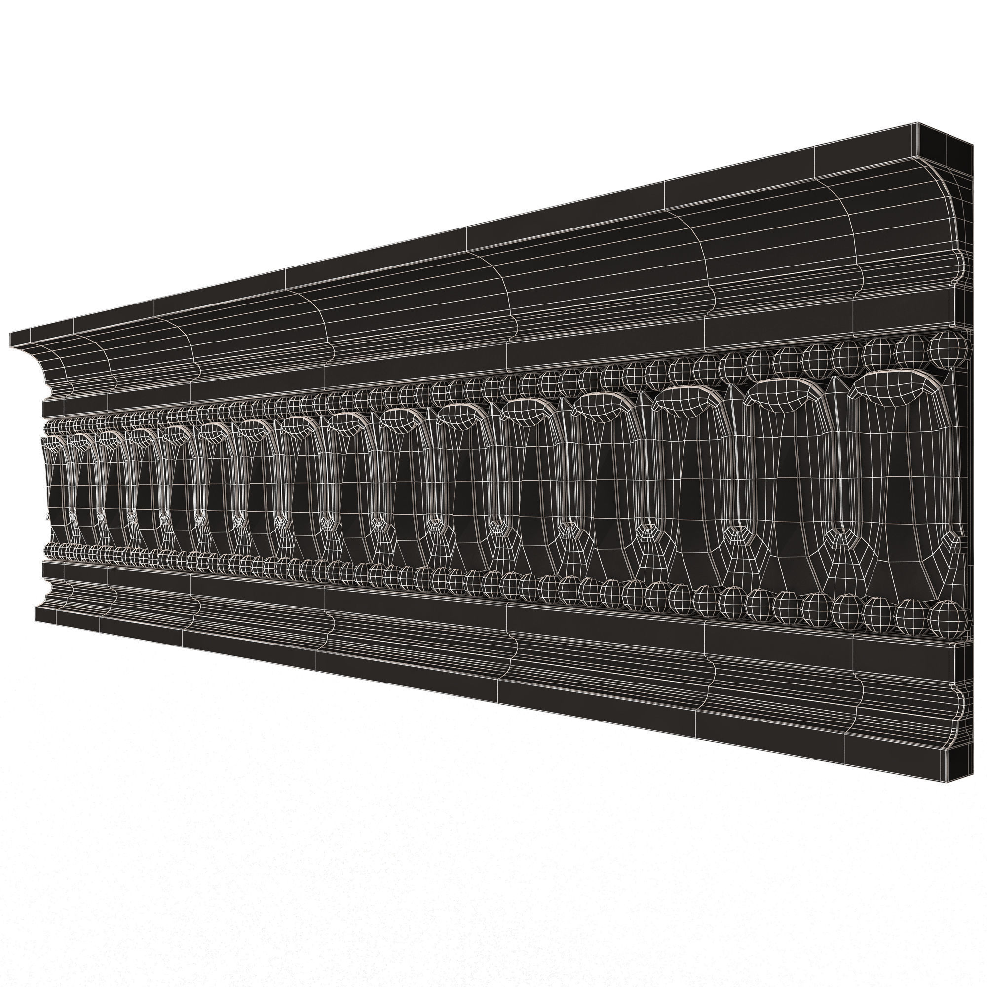 Collection of Cornice Decoration Moldings Low-poly 3D model_64
