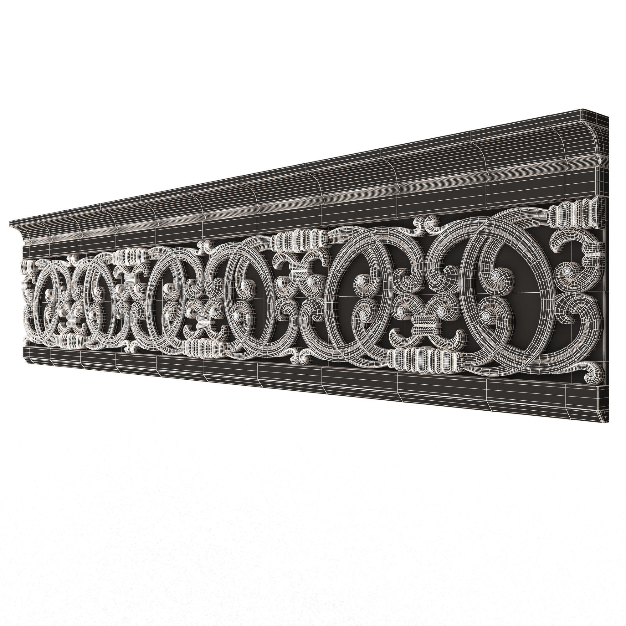 Collection of Cornice Decoration Moldings Low-poly 3D model_55