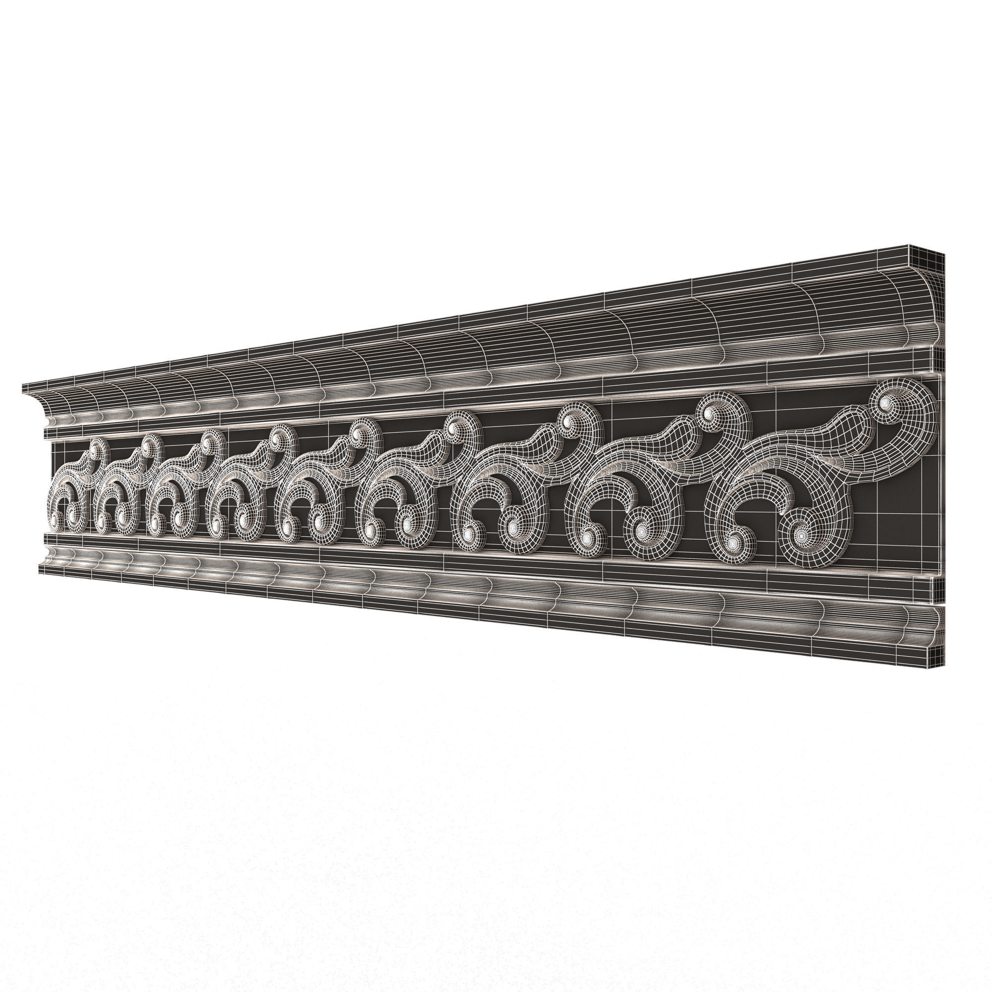 Collection of Cornice Decoration Moldings Low-poly 3D model_46