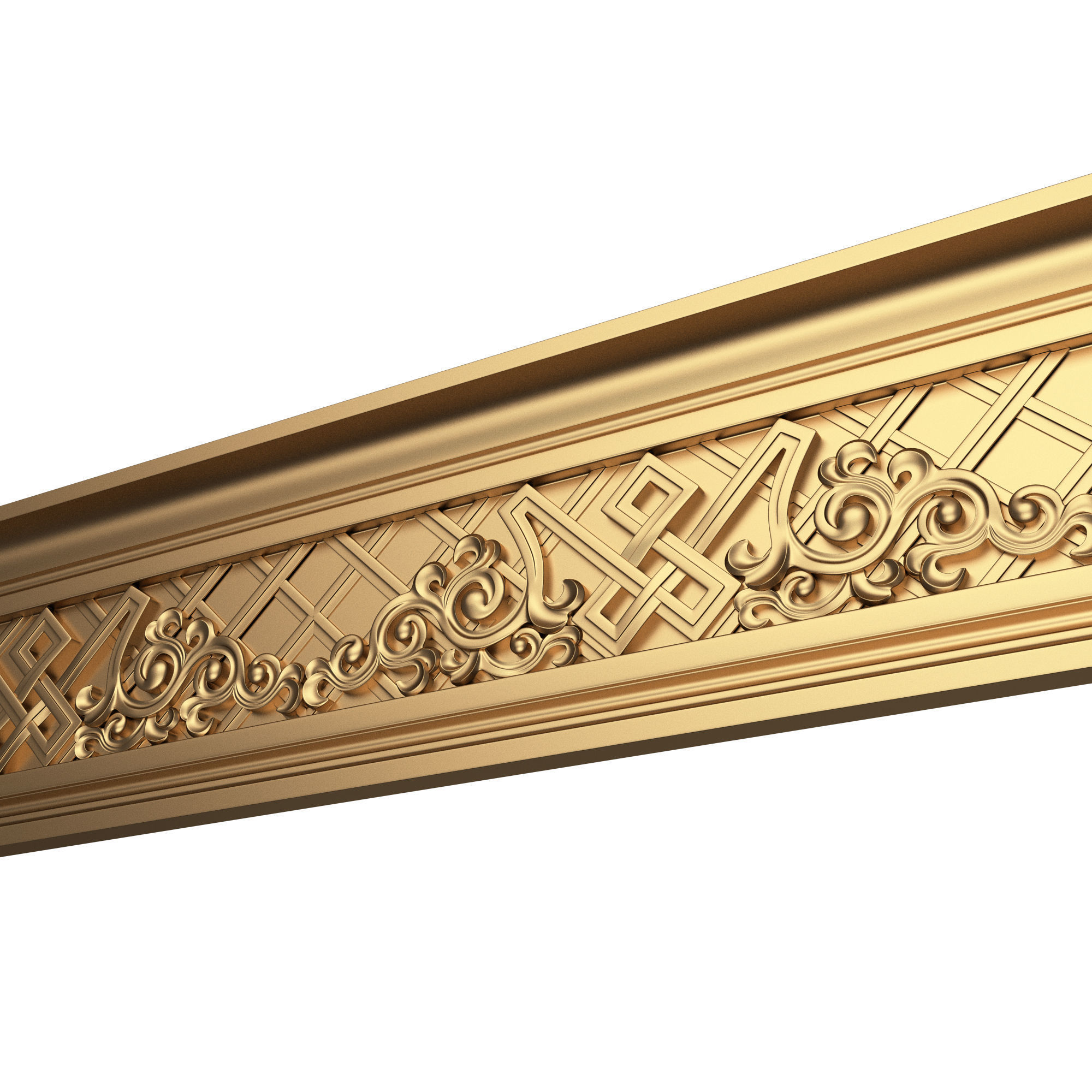 Collection of Cornice Decoration Moldings Low-poly 3D model_21