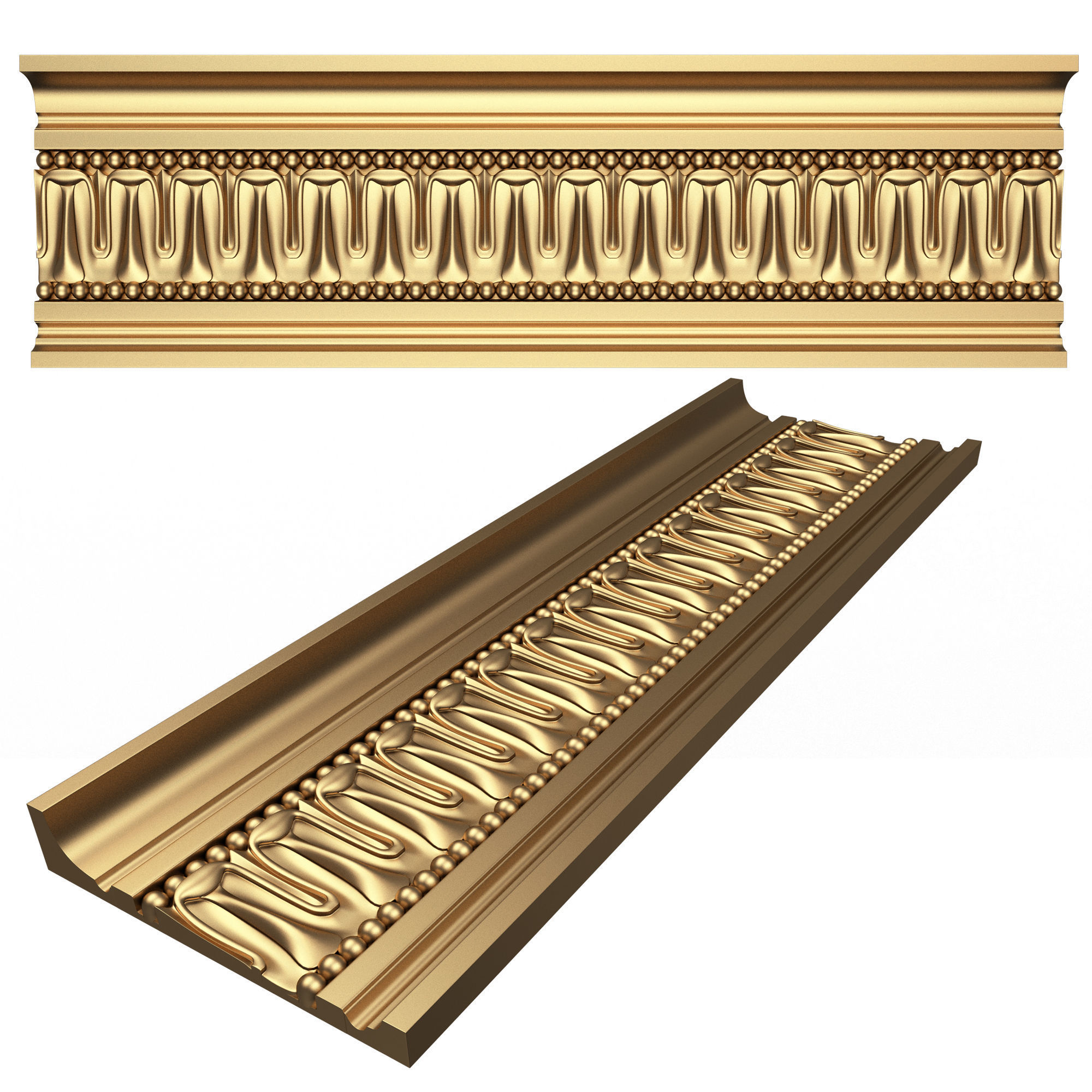 Collection of Cornice Decoration Moldings Low-poly 3D model_27