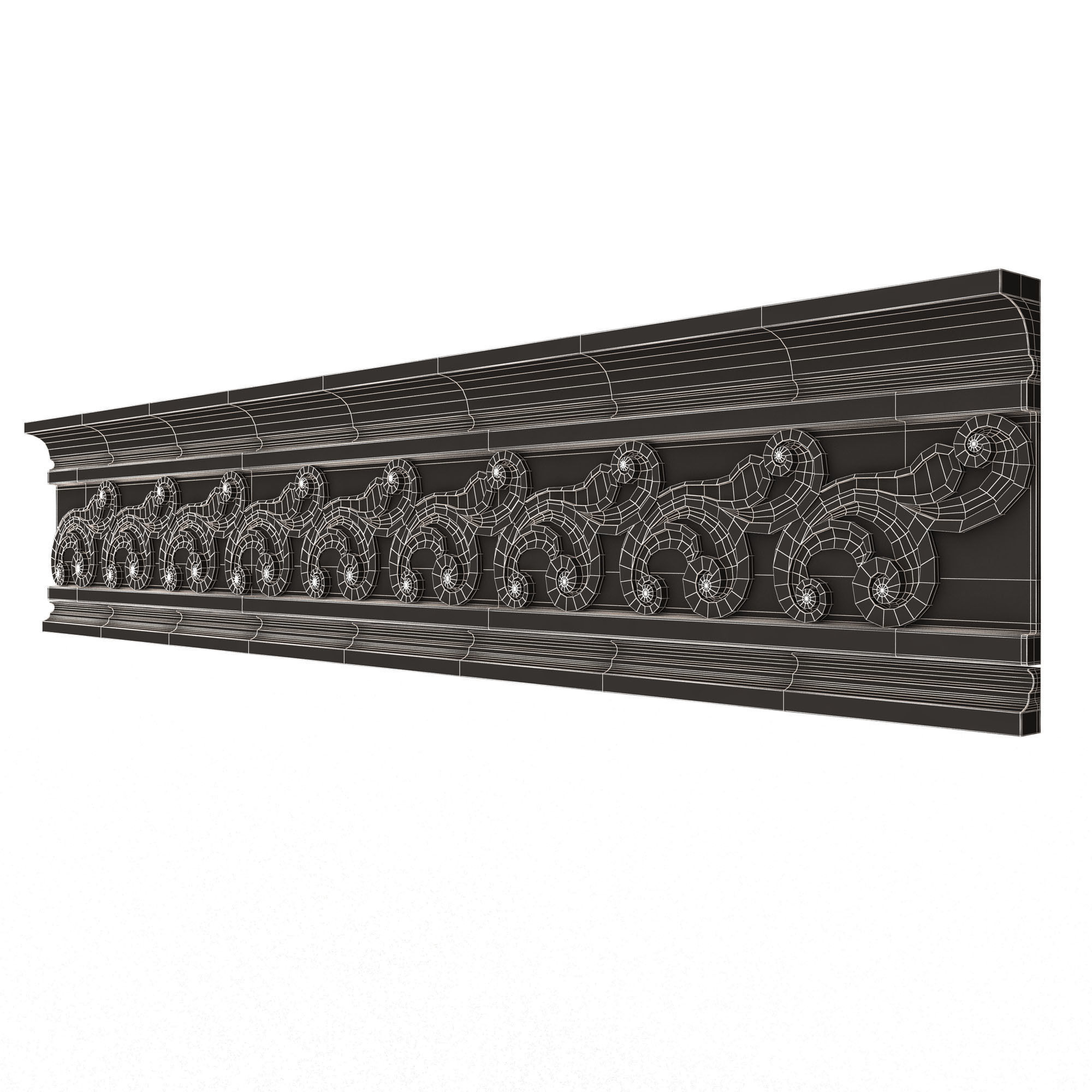 Collection of Cornice Decoration Moldings Low-poly 3D model_57