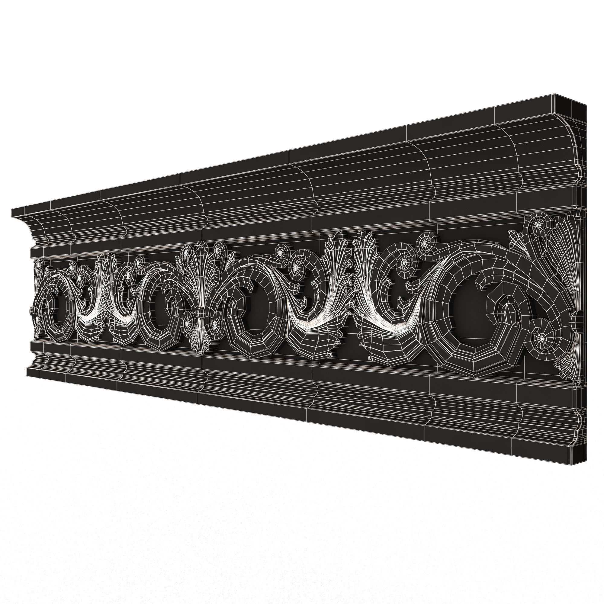 Collection of Cornice Decoration Moldings Low-poly 3D model_65