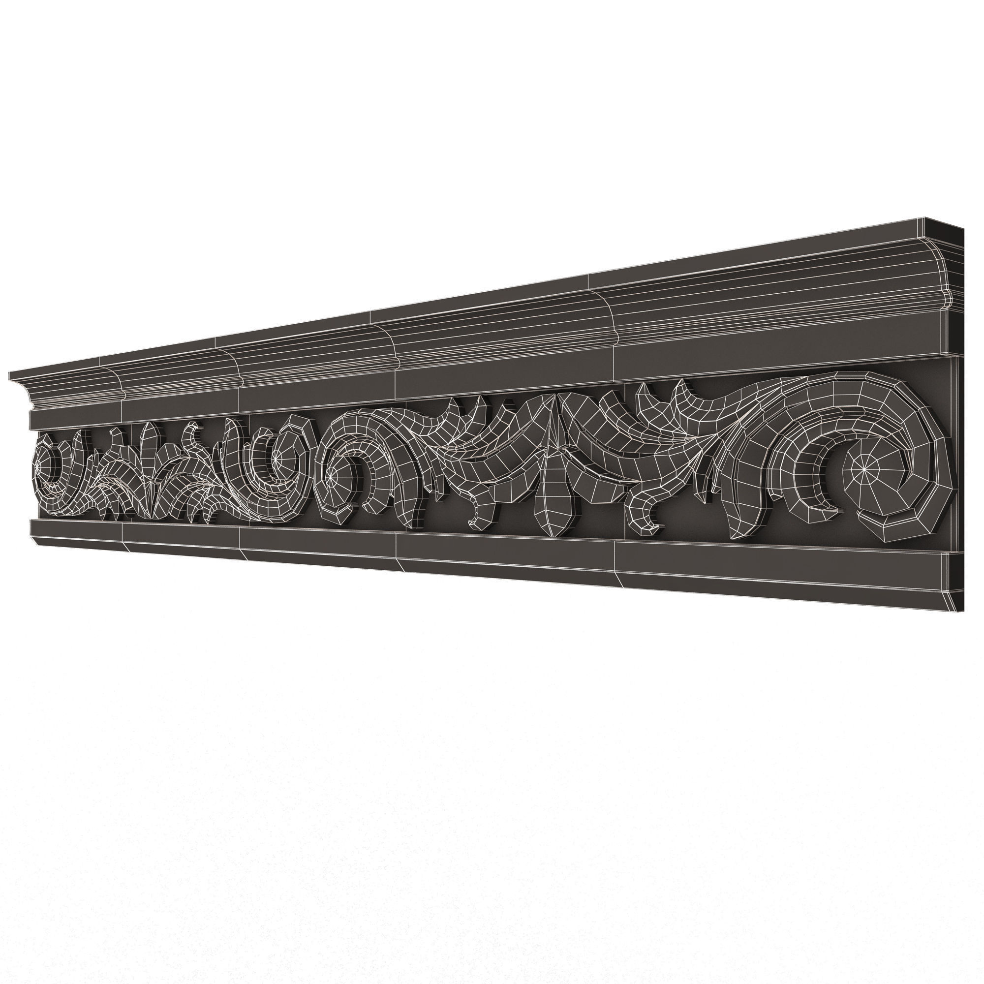 Collection of Cornice Decoration Moldings Low-poly 3D model_66
