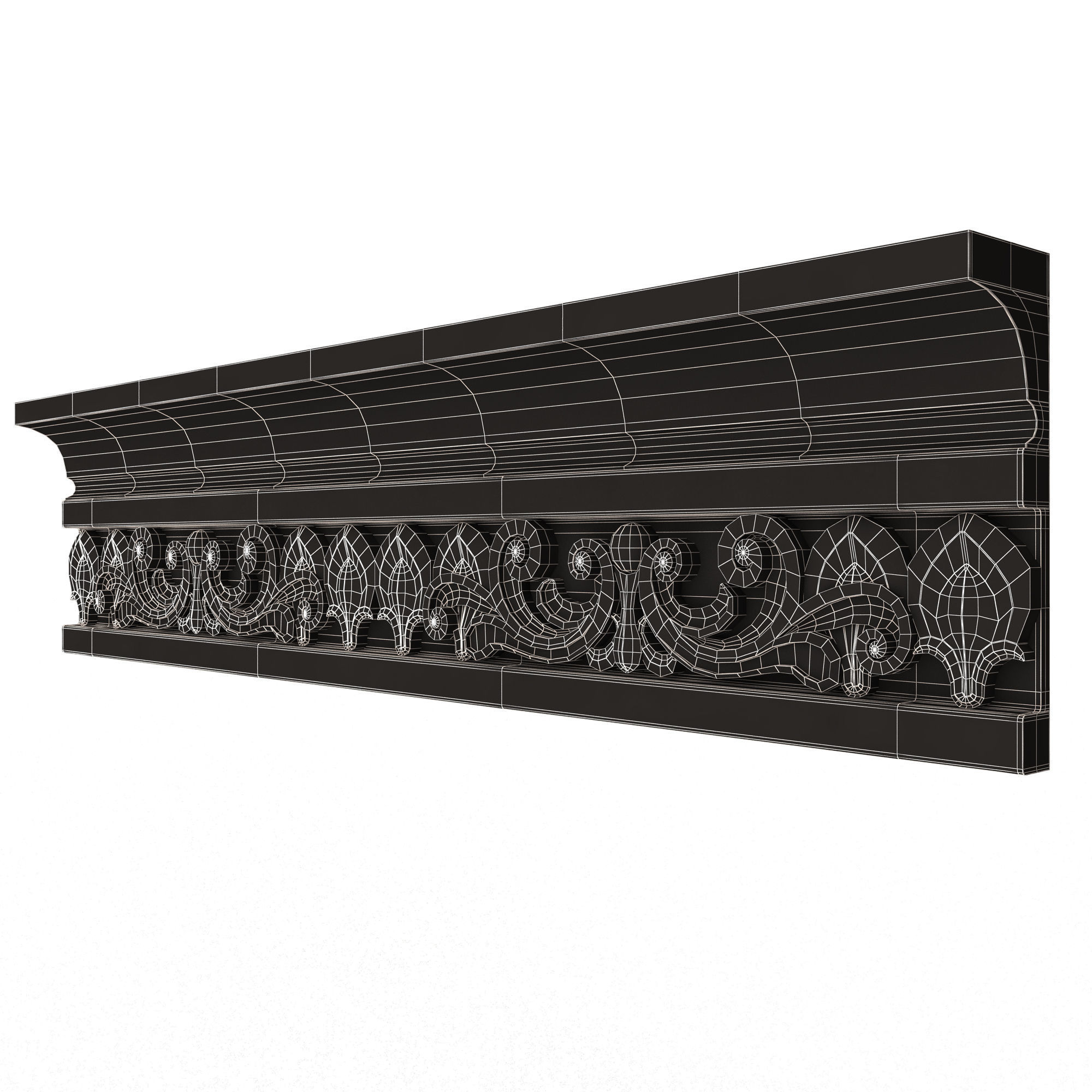 Collection of Cornice Decoration Moldings Low-poly 3D model_59